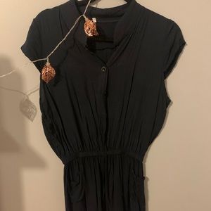 Short sleeve button up romper